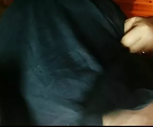 Tanga rosso e grigio lanoso collant