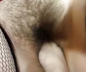 splendide donne scarlett raven ottiene figa rasata riempito